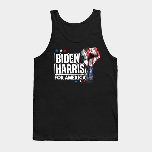 Biden Harris For America with Fist Tank Top by dnlribeiro88